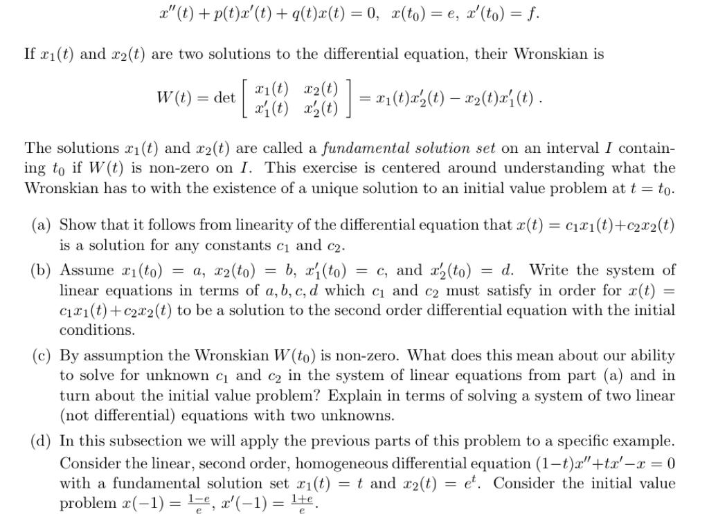 Solved X T P T X T G T X T 0 X To E Z To Chegg Com