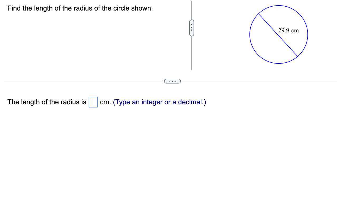 how to find length of circle with radius
