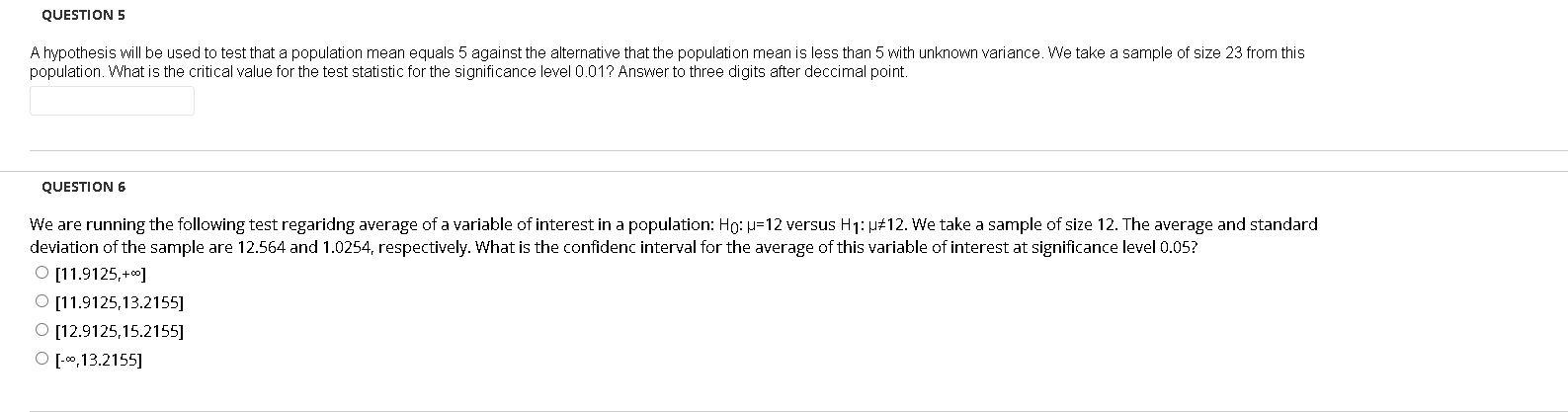 Solved question 5 a hypothesis will be used to test that a chegg