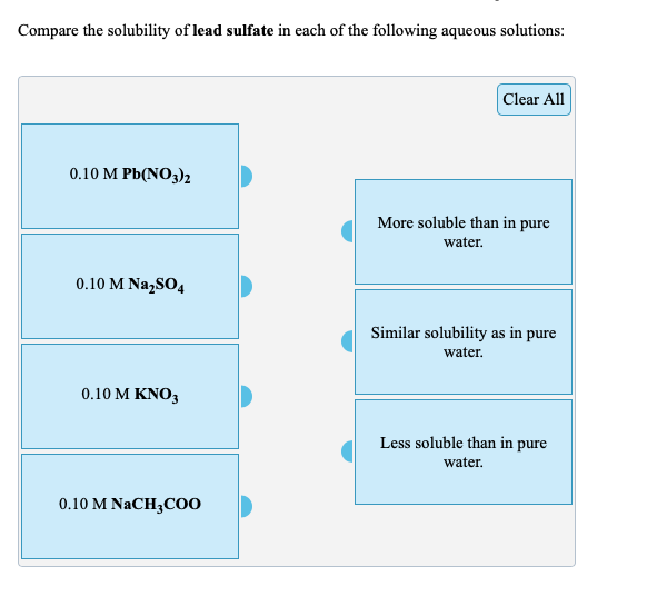 Is Lead Sulfate Soluble In Water Solved Compare the solubility of lead sulfate in each of the | Chegg.com
