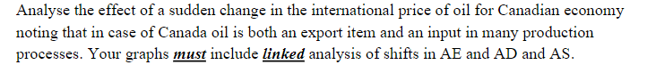 Solved Analyse the effect of a sudden change in the | Chegg.com