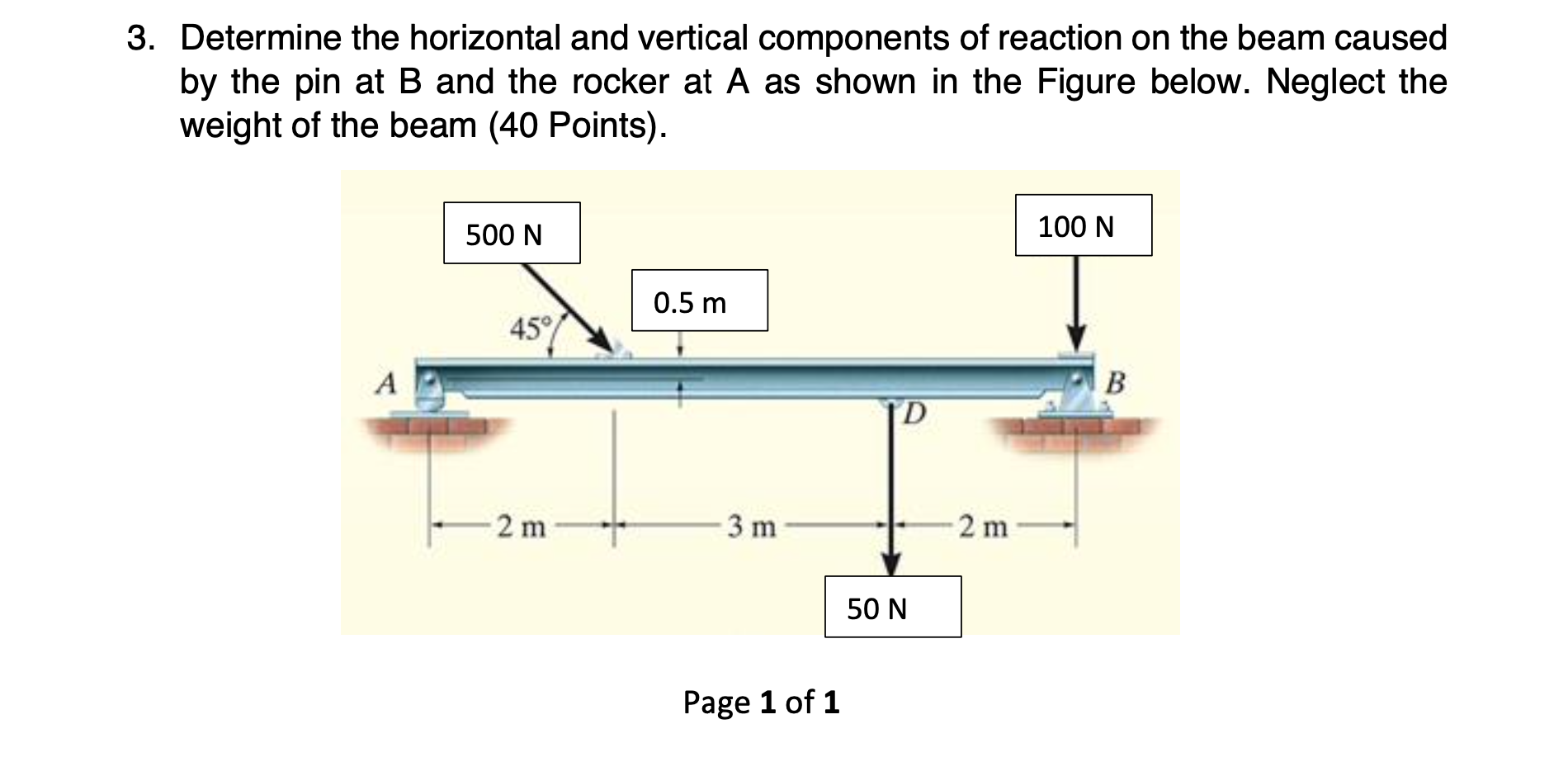  solved 3 determine the horizontal and vertical compone