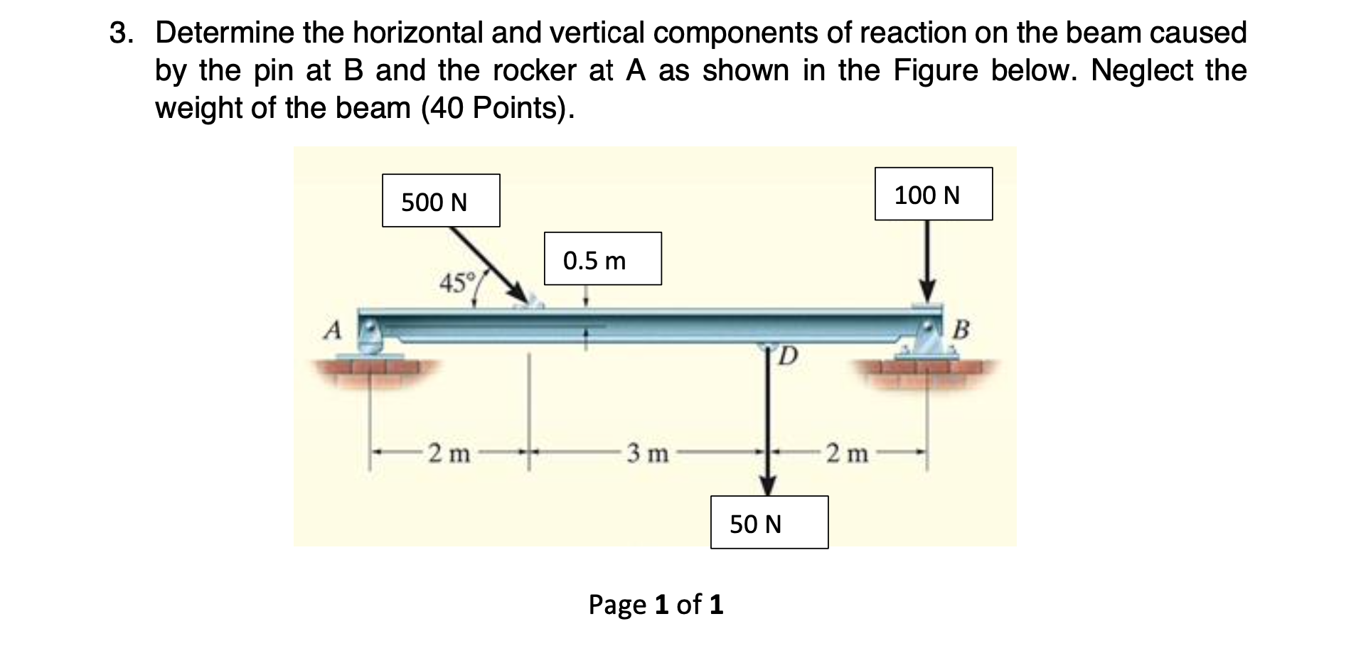 [Solved]: 3. Determine The Horizontal And Vertical Compone