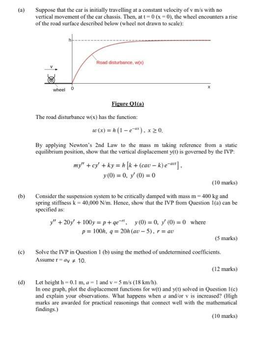 Solved Question 1 Figure QI below shows a (quarter) car | Chegg.com