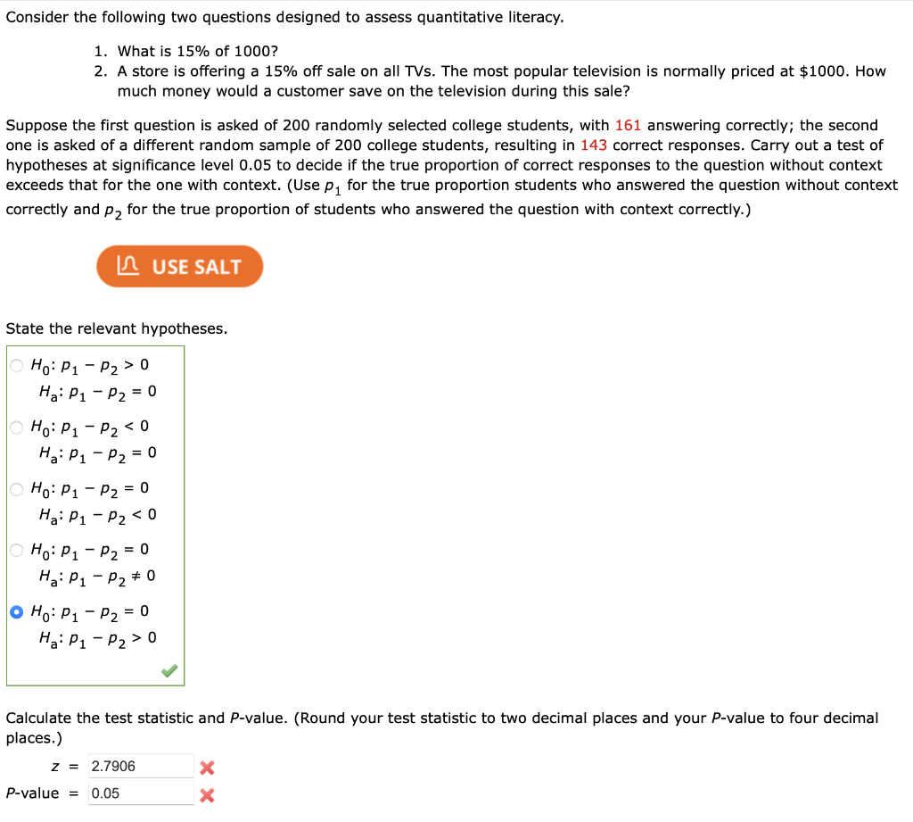 Solved Consider The Following Two Questions Designed To | Chegg.com