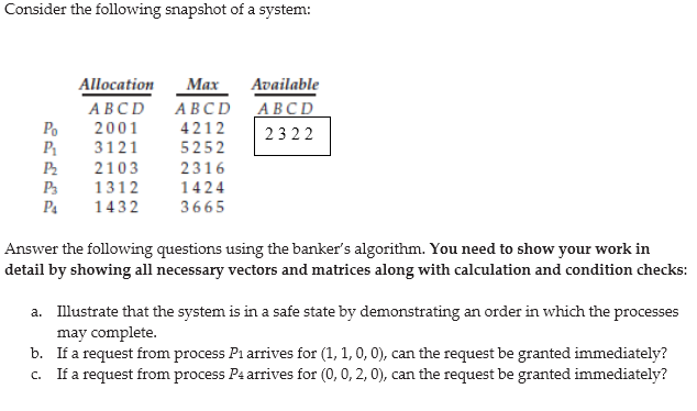 solved-consider-the-following-snapshot-of-a-system-chegg