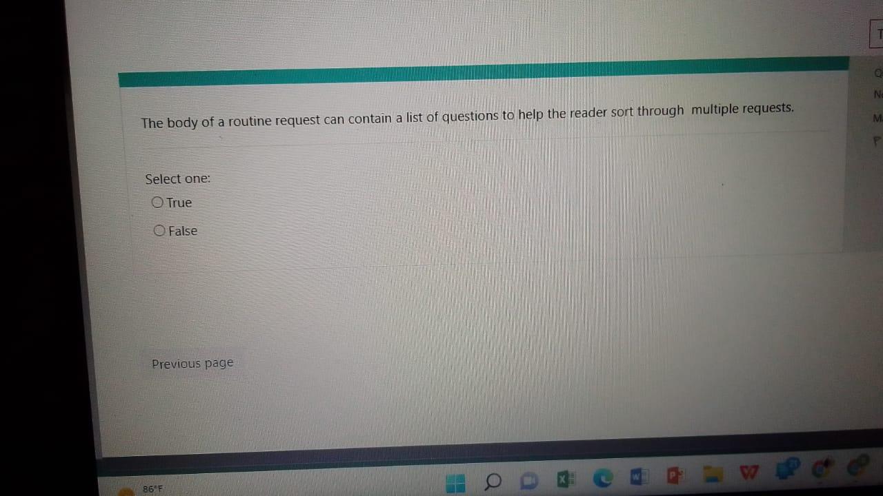 Solved The body of a routine request can contain a list of | Chegg.com