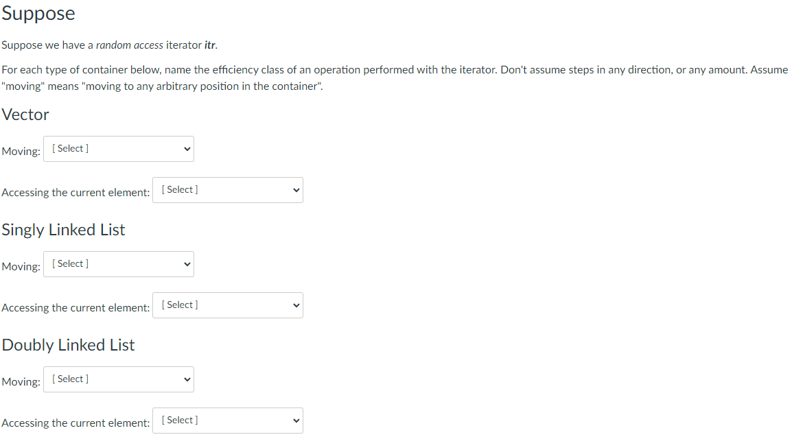 Solved We Are Using C++ The Options Are O(1), O(n), And | Chegg.com