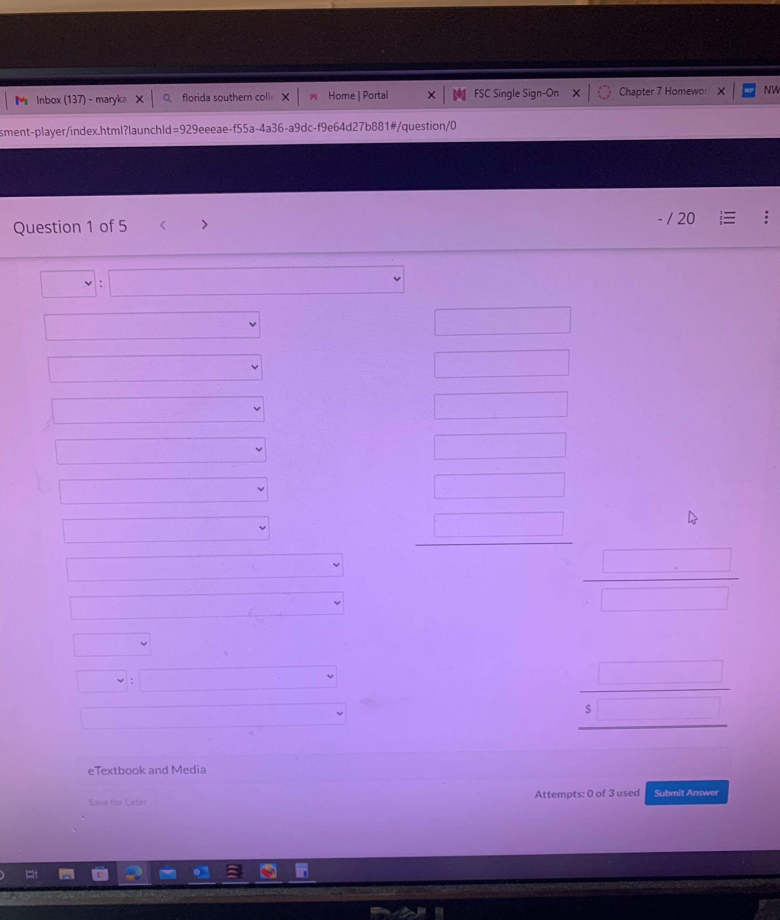 Solved Current Attempt in Progress The following estimated | Chegg.com
