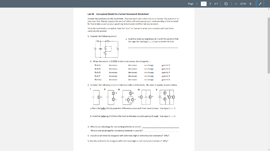 Solved Page 1 - Zoon + Lab 06 Conceptual Model For Current 