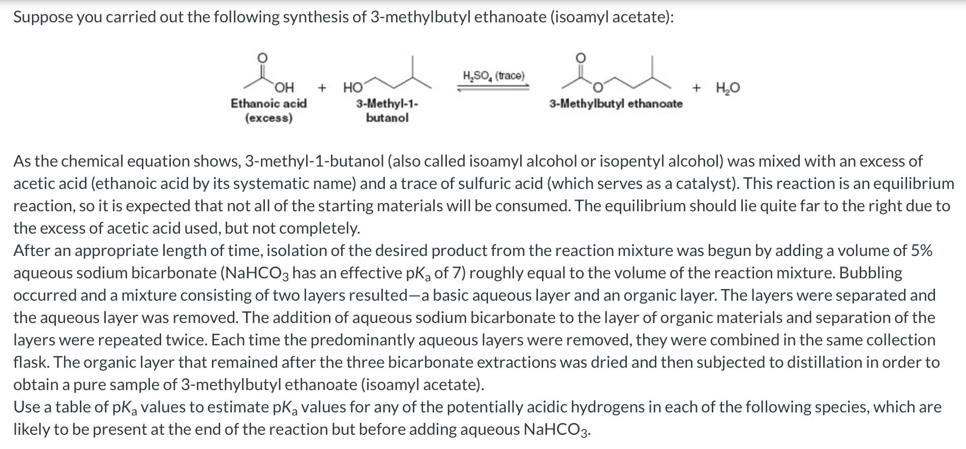 Suppose you carried out the following synthesis of