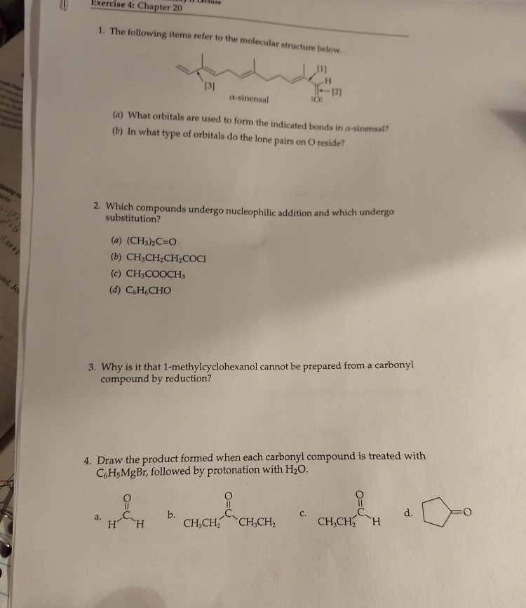 Solved Exercise 4: Chapter 20 lure 1. The following items | Chegg.com