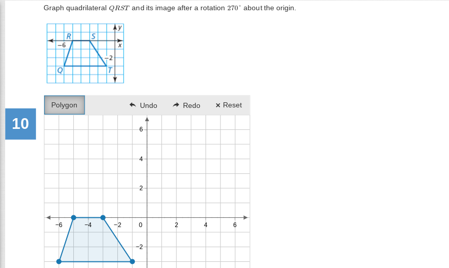 Solved Graph Quadrilateral QRST And Its Image After A | Chegg.com