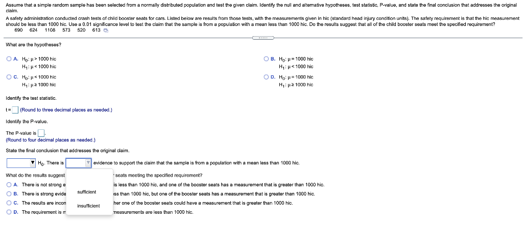 simple random sample assignment quizlet