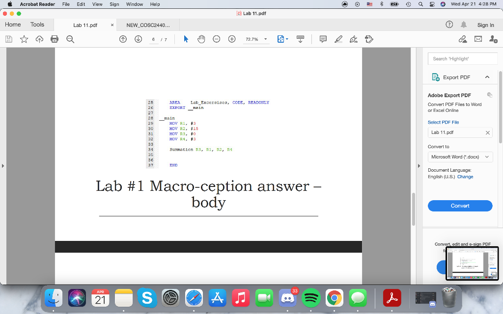 Please help writing Macro in Arm Assembly code by | Chegg.com