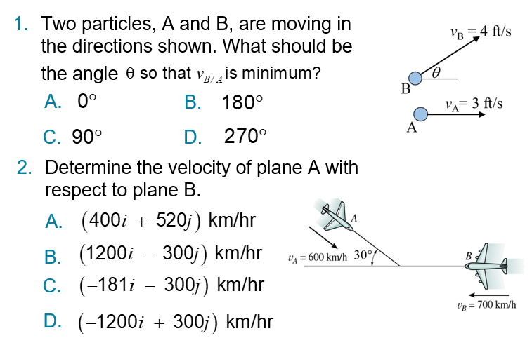 Solved The Answer For 1 Is A And 2 Is B, Please Show Me How | Chegg.com