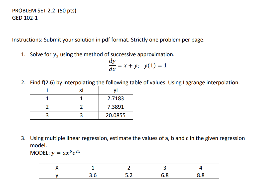 Solved Problem Set 2 2 50 Pts Ged 102 1 Instructions Chegg