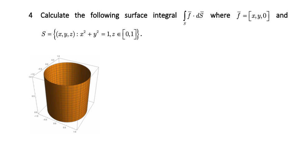 Solved 4 S Calculate the following surface integral 55.05 | Chegg.com
