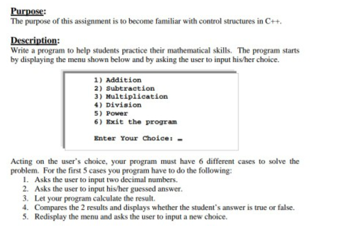 Solved Purpose: The purpose of this assignment is to become | Chegg.com