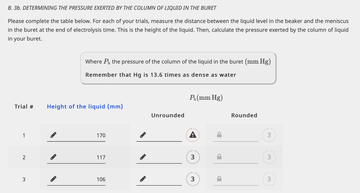 Solved B. 36. DETERMINING THE PRESSURE EXERTED BY THE COLUMN | Chegg.com