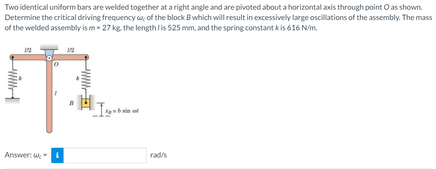 Solved Two identical uniform bars are welded together at a | Chegg.com
