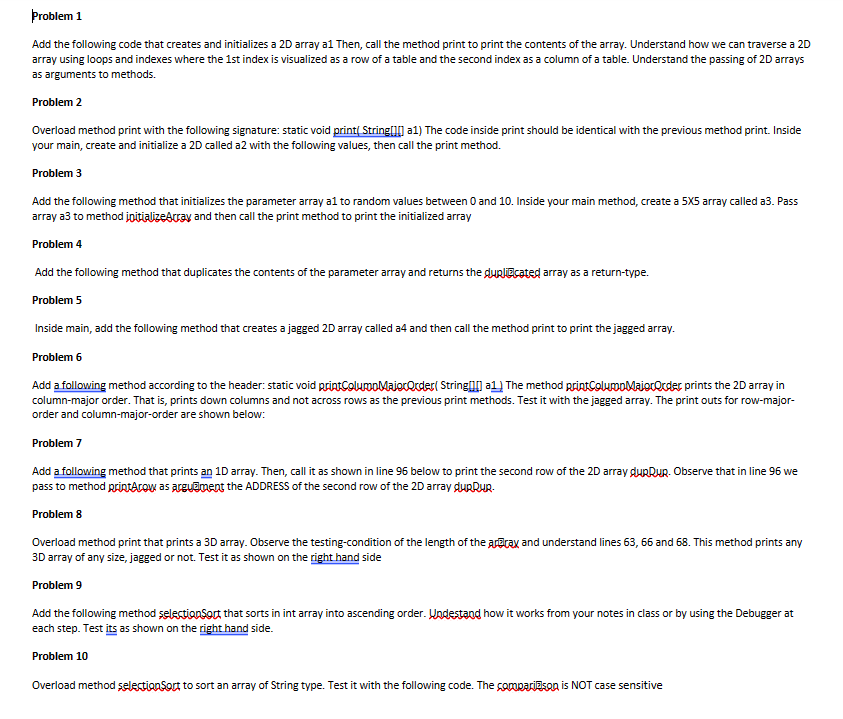 Solved Problem 1Add the following code that creates and | Chegg.com