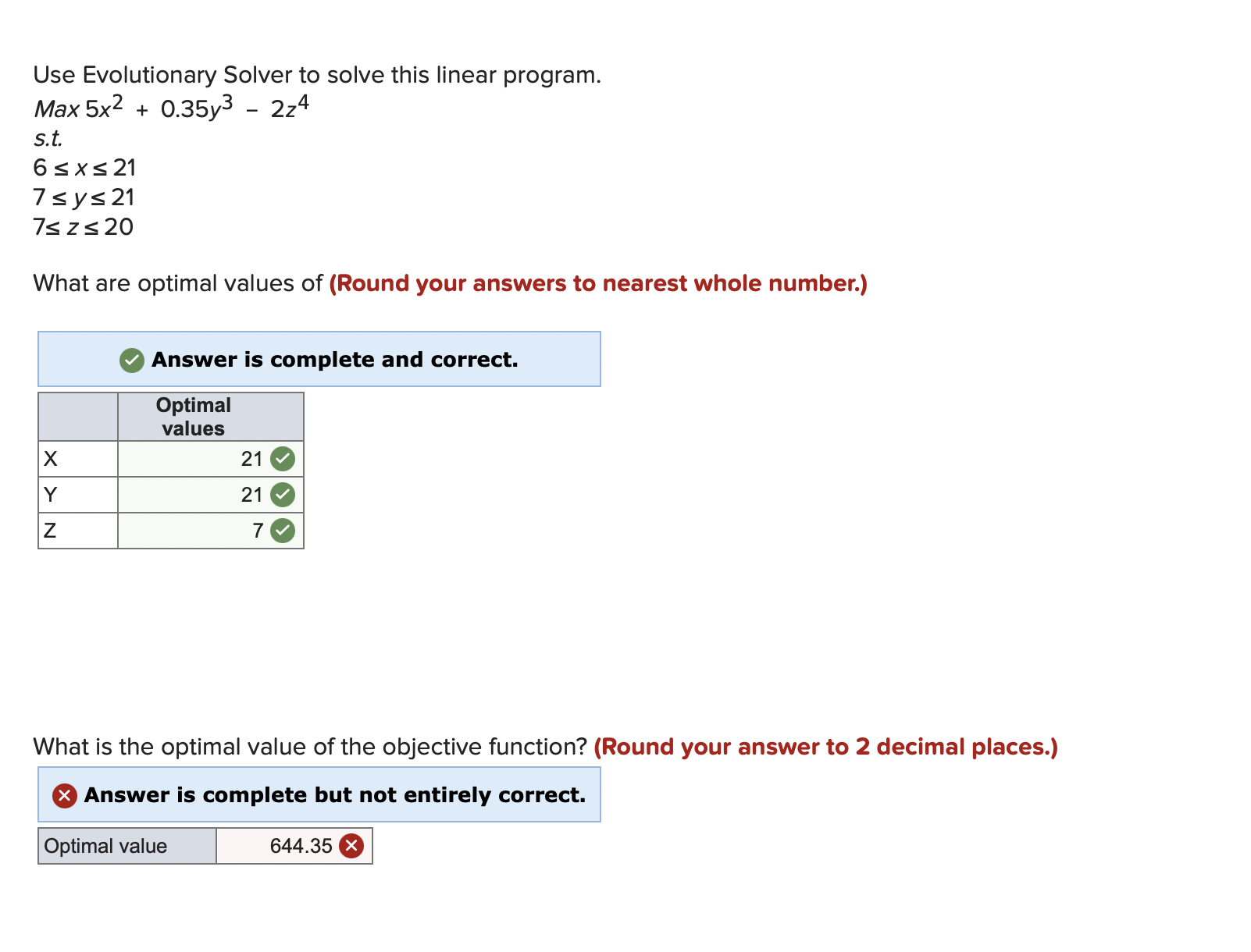 Use Evolutionary Solver to solve this linear program. | Chegg.com