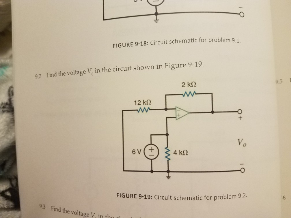 Solved FIGURE 9-18: Circuit schematic for problem 9.1. 92 | Chegg.com