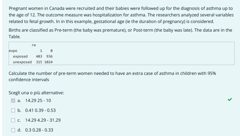 Solved Pregnant women in Canada were recruited and their | Chegg.com