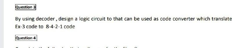 Solved Question 3 By using decoder, design a logic circuit | Chegg.com