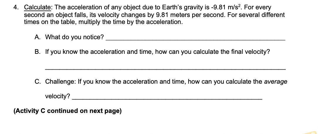 Solved 4. Calculate: The acceleration of any object due to | Chegg.com