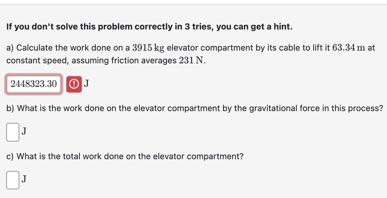 Solved If you don't solve this problem correctly in 3 | Chegg.com