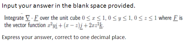 Solved Input your answer in the blank space | Chegg.com