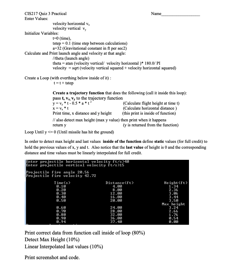 C LANGUAGE Create Program and code for the next | Chegg.com