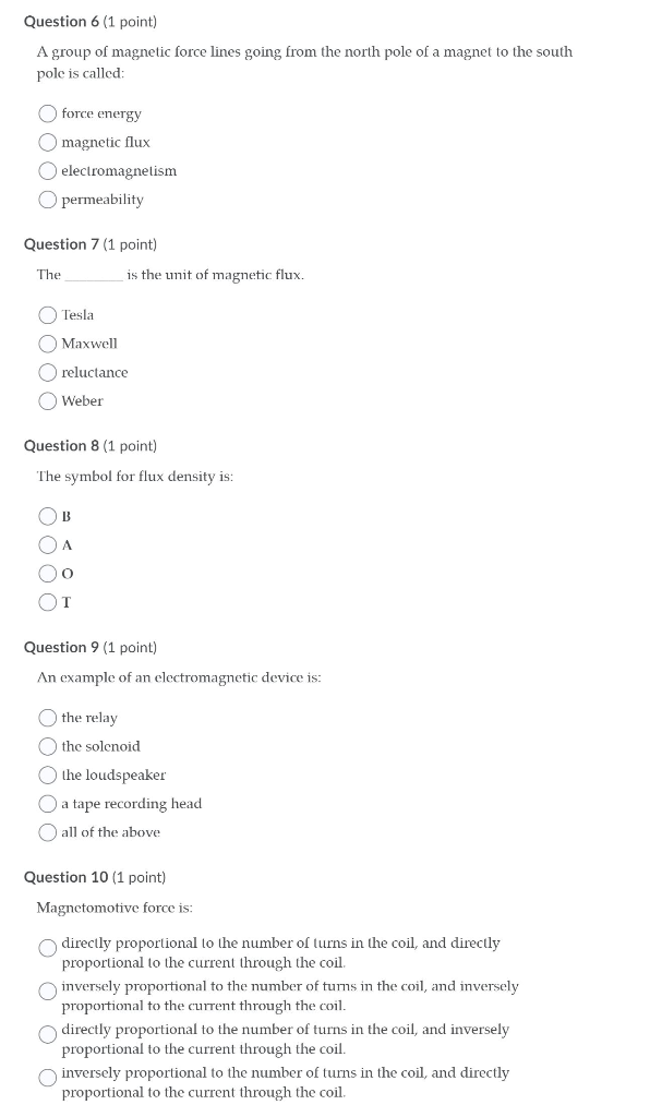 Solved Question 1 (1 point) Unlike poles attract