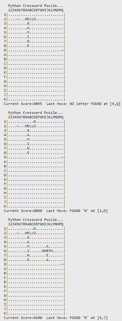 Solved Python Crossword | Chegg.com