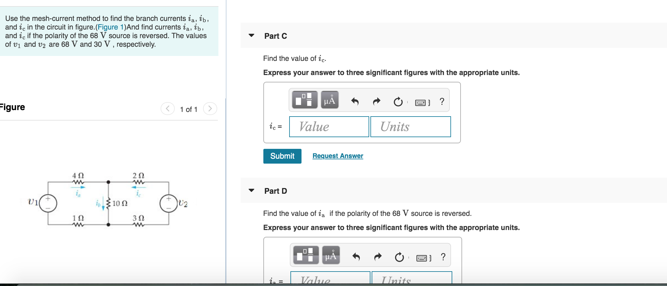 Solved Use The Mesh-current Method To Find The Branch | Chegg.com