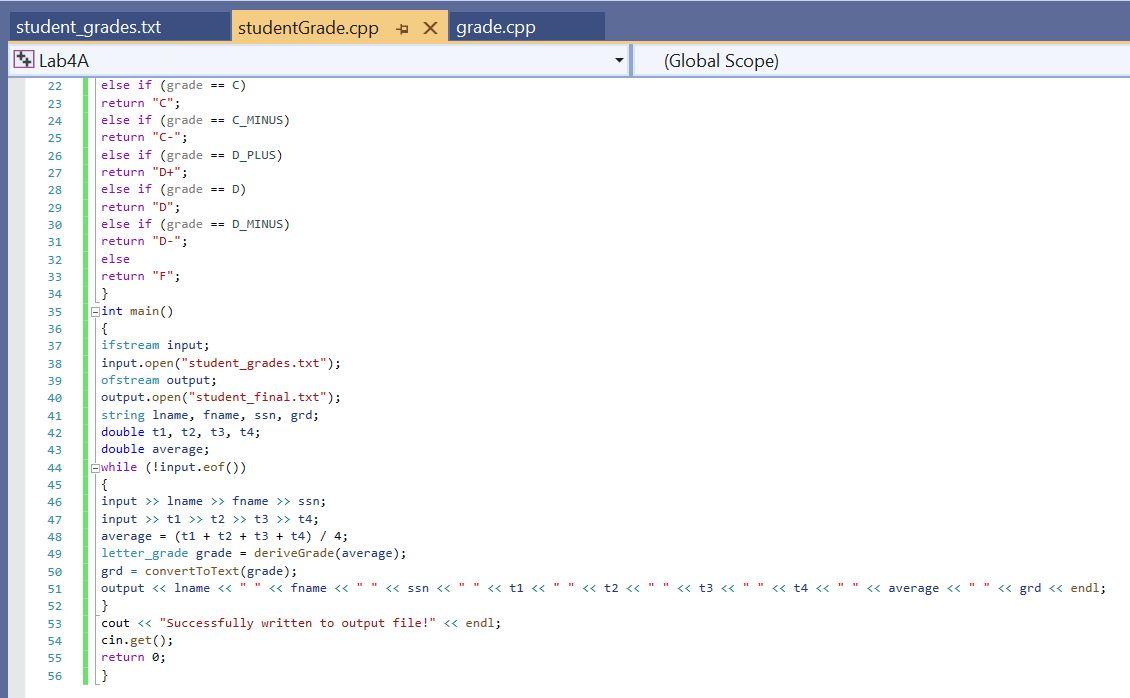 Solved C++ Visual Studio 2019 Part A : Program | Chegg.com