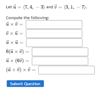 Solved Let U 7 4 3 And 3 1 7 Compute The F Chegg Com