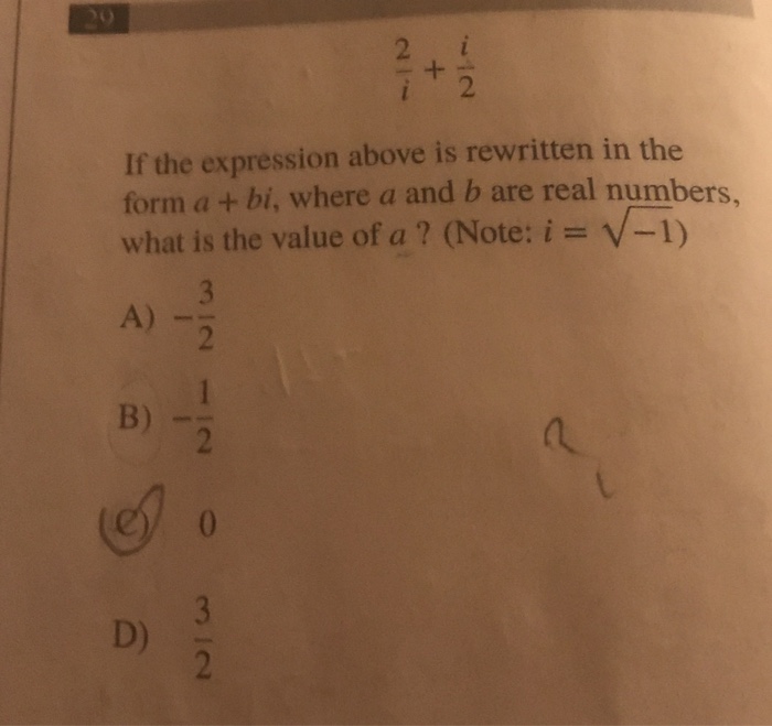 Solved i 2 If the expression above is rewritten in the form | Chegg.com