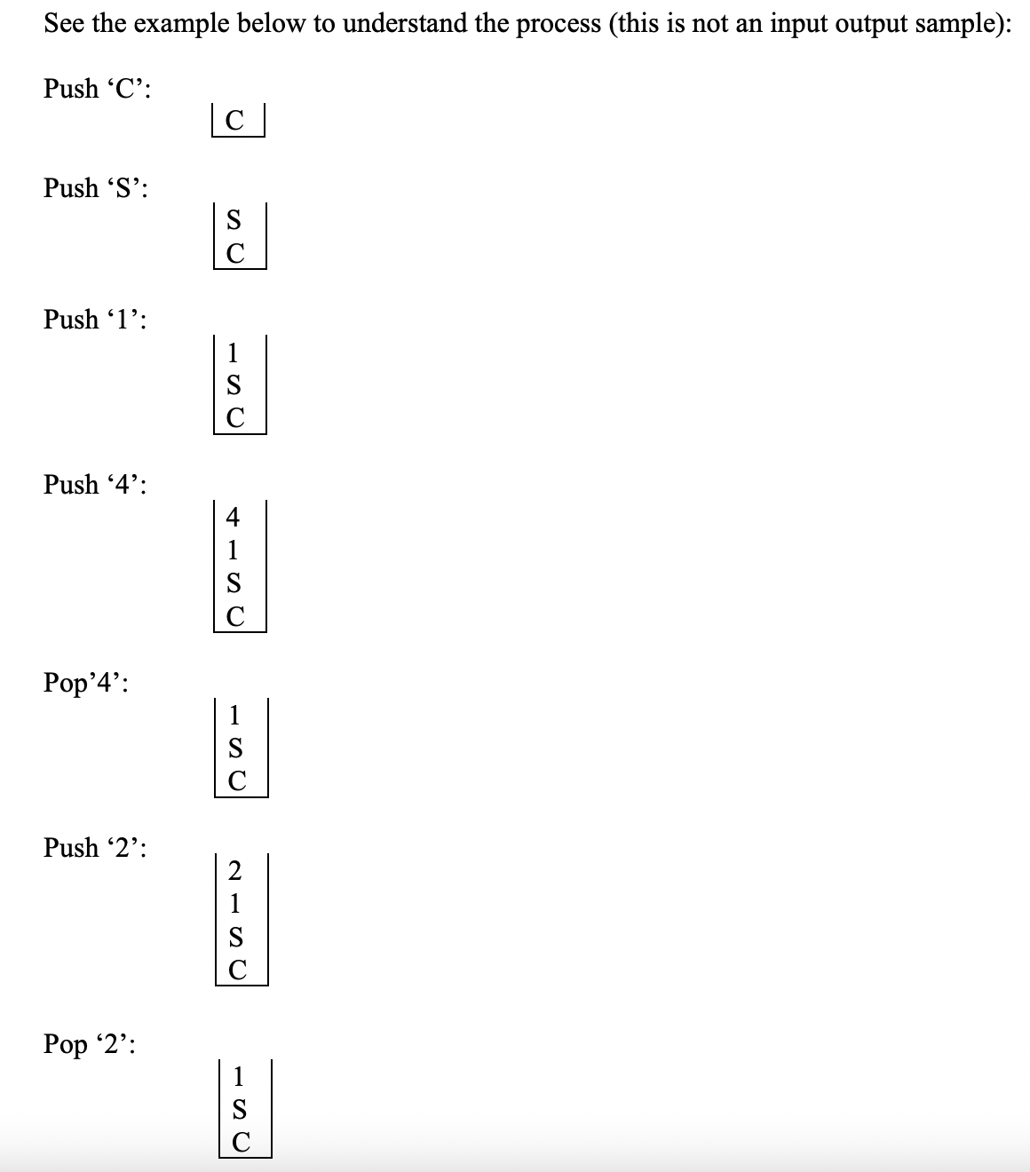 Solved Write a C code to push and pop into a stack data | Chegg.com