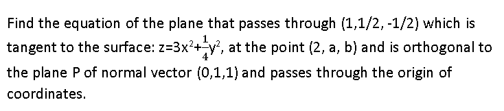 Solved Find the equation of the plane that passes through | Chegg.com