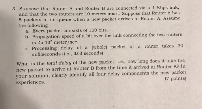 Solved Suppose that Router A and Router B are connected via | Chegg.com