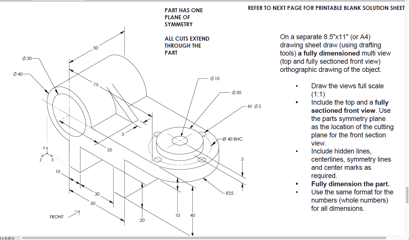 Solved REFER TO NEXT PAGE FOR PRINTABLE BLANK SOLUTION SHEET | Chegg.com