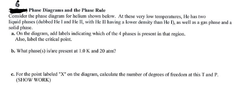 Solved Phase Diagrams and the Phase Rule Consider the phase | Chegg.com