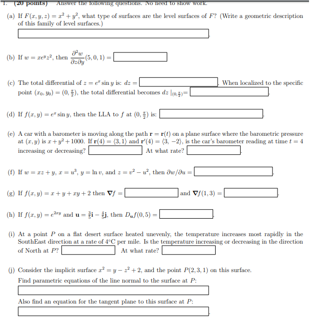 Solved 1 Points Answer The Following Questions No N Chegg Com