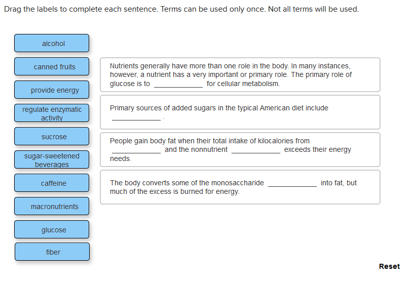 Solved Drag the labels to complete each sentence. Terms can