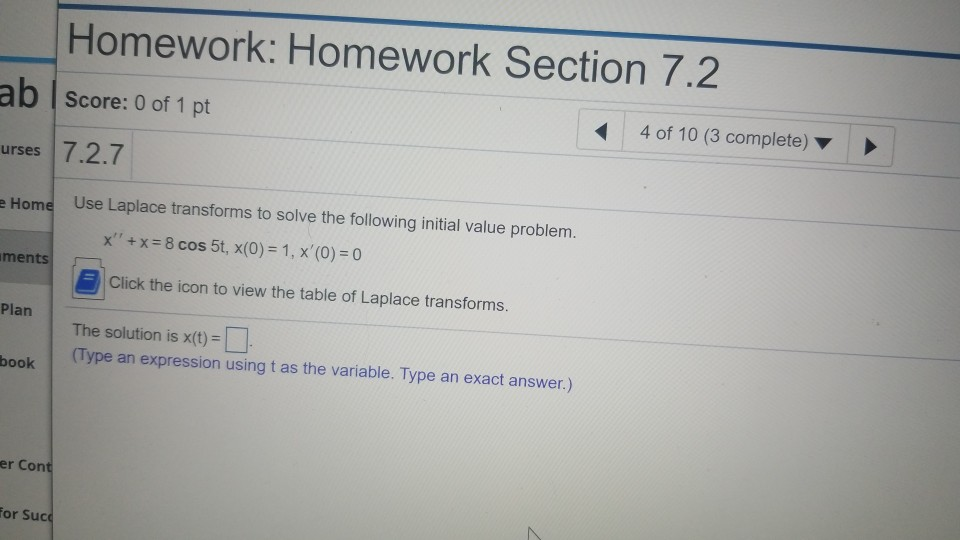 terraces homework grade was a 72