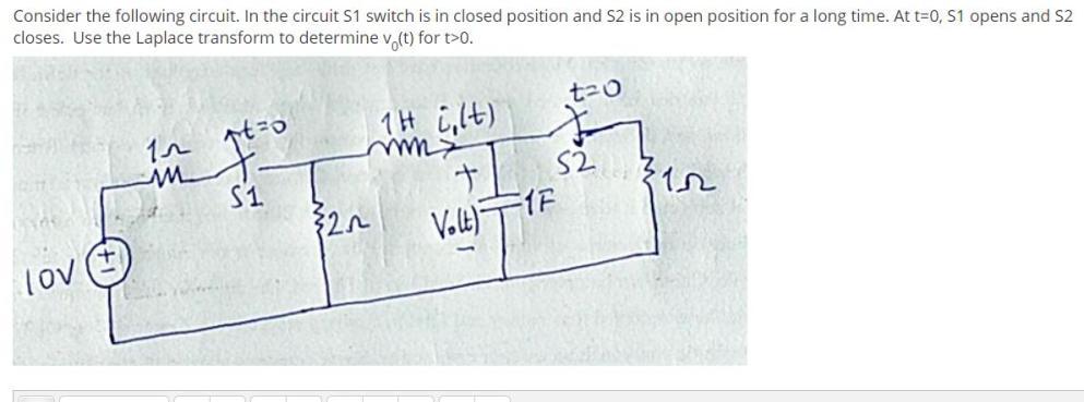 Solved Consider the following circuit. In the circuit S1 | Chegg.com
