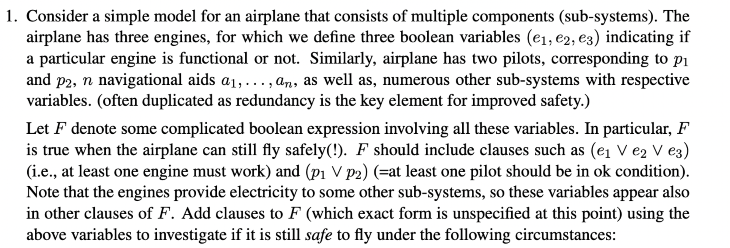 Solved Consider a simple model for an airplane that consists | Chegg.com